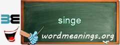 WordMeaning blackboard for singe